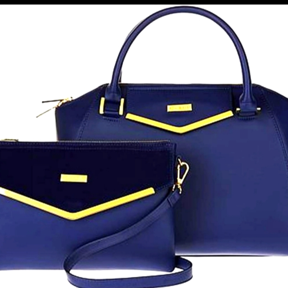 Joy & Iman Royal Blue Leather Velvet Crossbody🛍️, Both🛍️ Separately Priced NWT